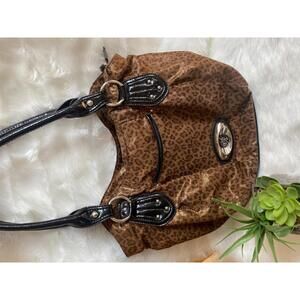 Sienna Ricchi Leopard Print Handbag with Black Handles